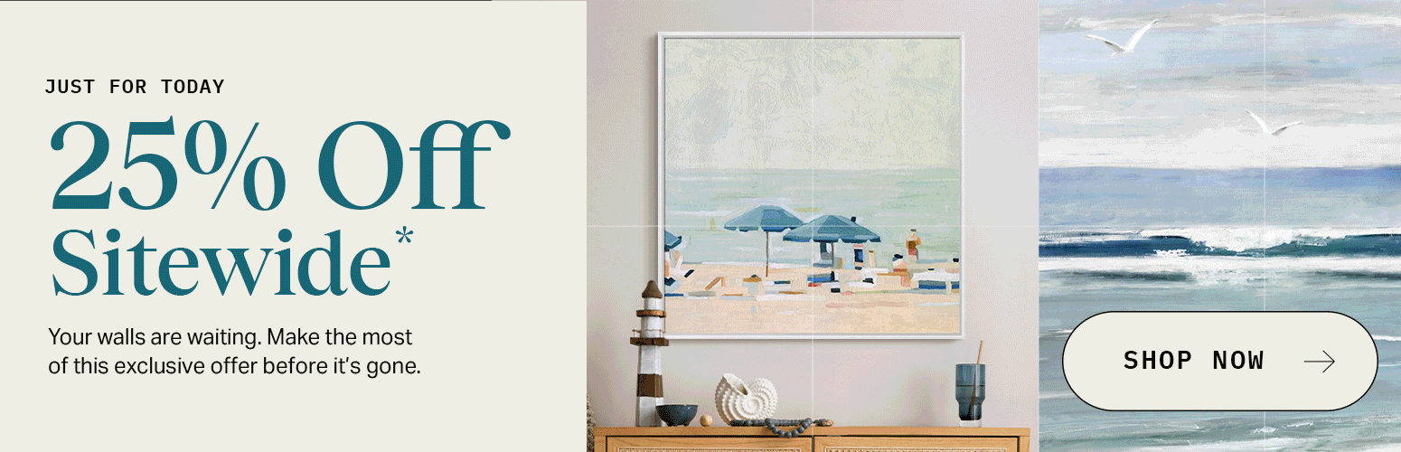 Sale Hero - Today Only Shop 25% Off Sitewide